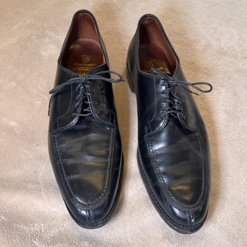 Allen Edmonds LaSalle Black Leather Split Toe Oxford Dress Shoes Mens Sz 11D